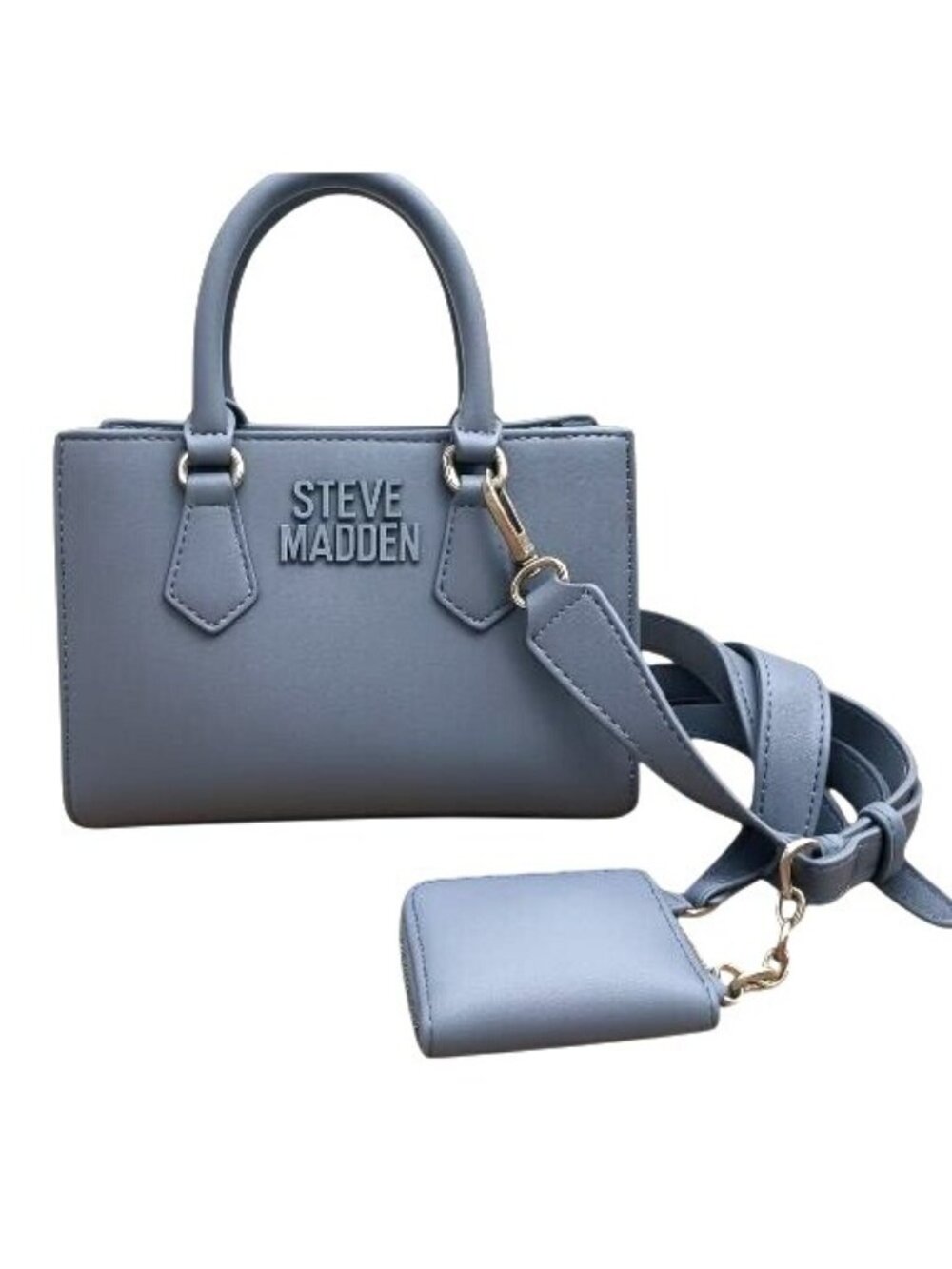 Steve Madden Designer Trendy Fashion Bmickey Satchel Bag Power Blue